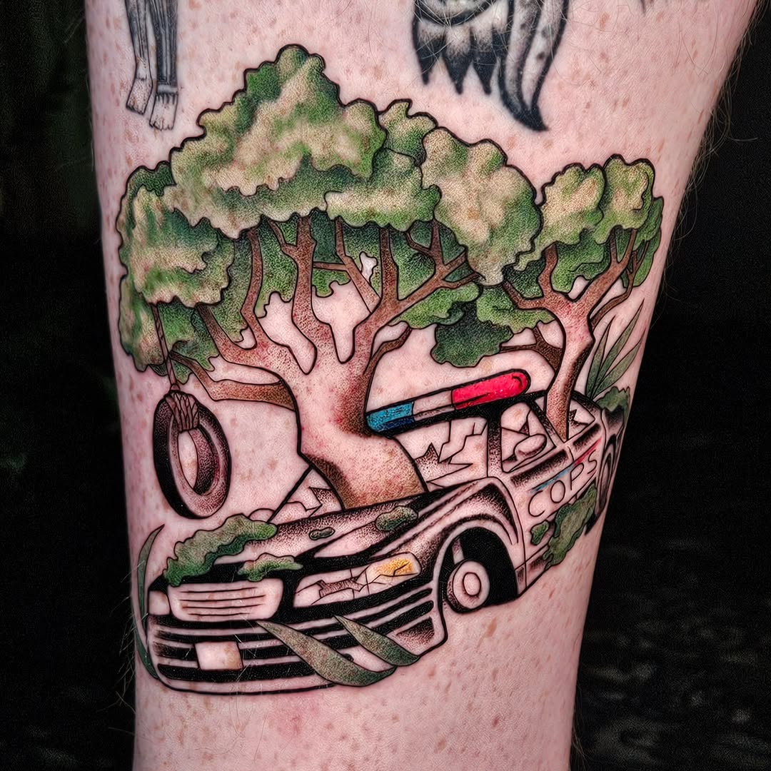 Tattoo by @lowleap — illustrative, new_school