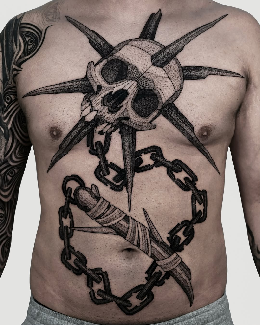 Tattoo by @maxwelllacroix — black_and_grey, dotwork