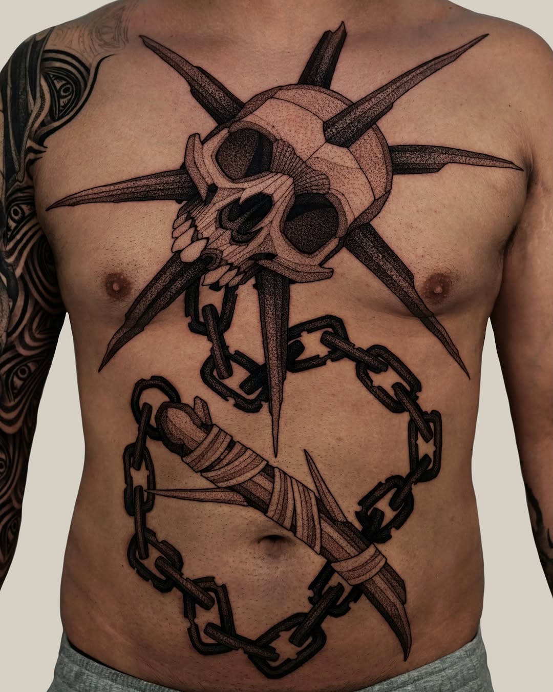 Tattoo by @maxwelllacroix — black_and_grey, dotwork