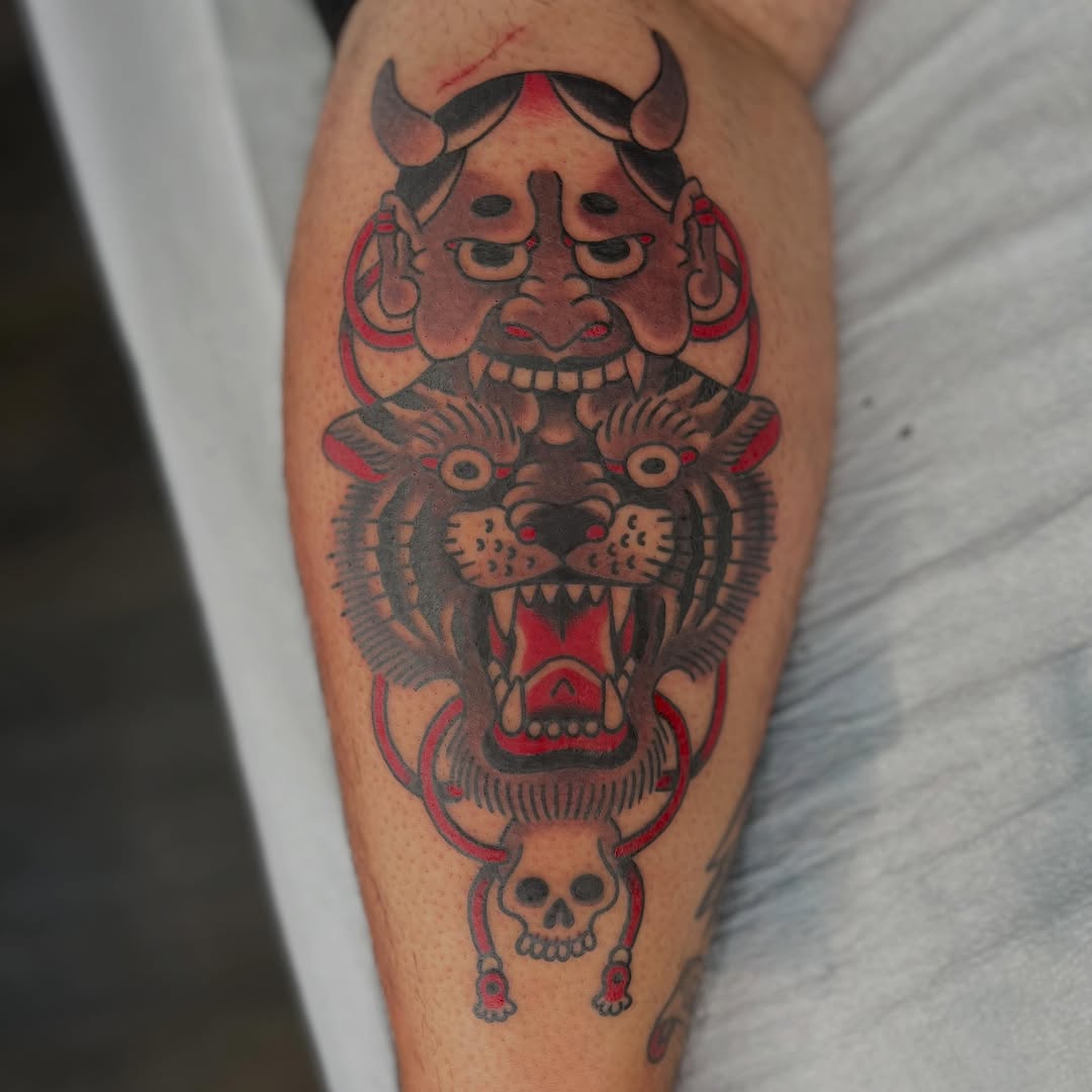 Tattoo by @m_montoya — japanese_irezumi, american_traditional