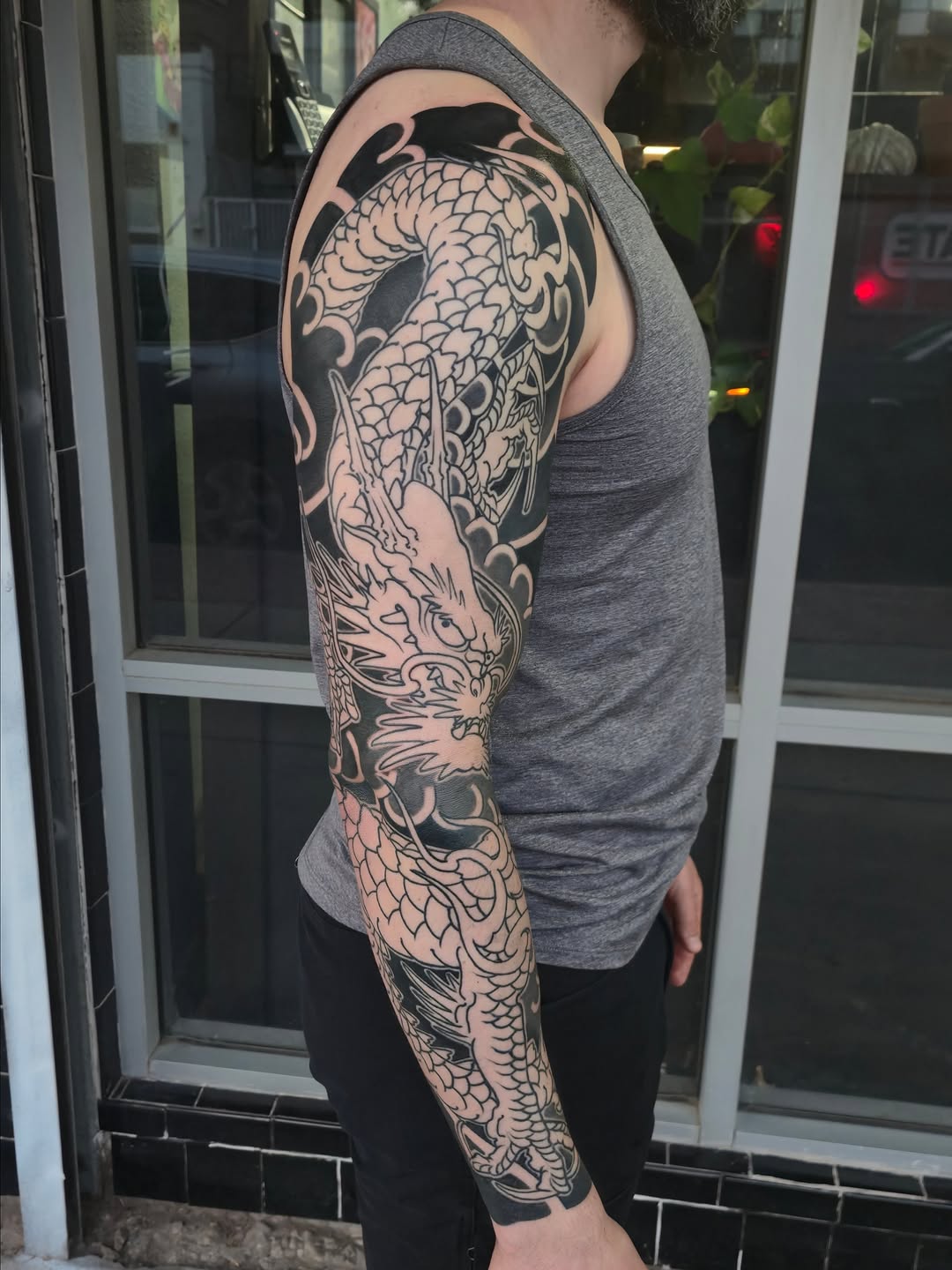 Tattoo by @john.sunderland โ japanese_irezumi, blackwork
