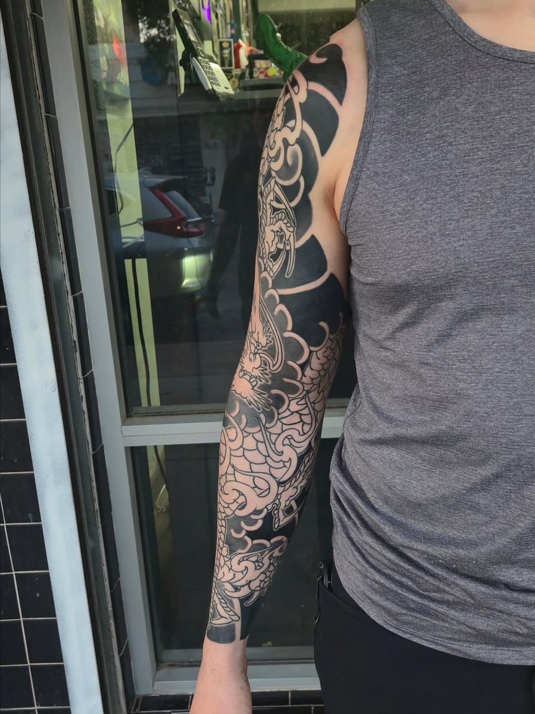 Tattoo by @john.sunderland โ japanese_irezumi, blackwork