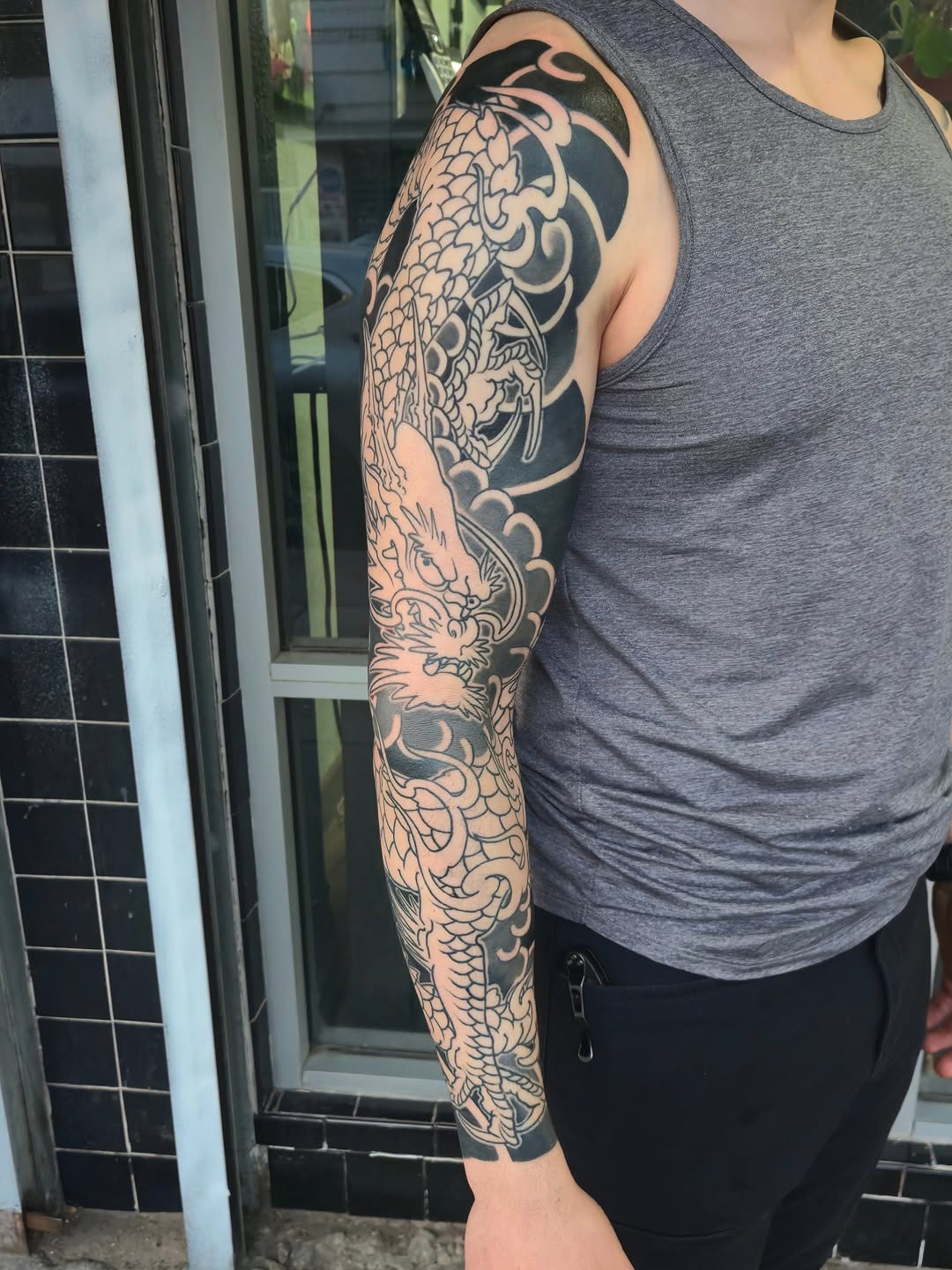 Tattoo by @john.sunderland โ japanese_irezumi, blackwork