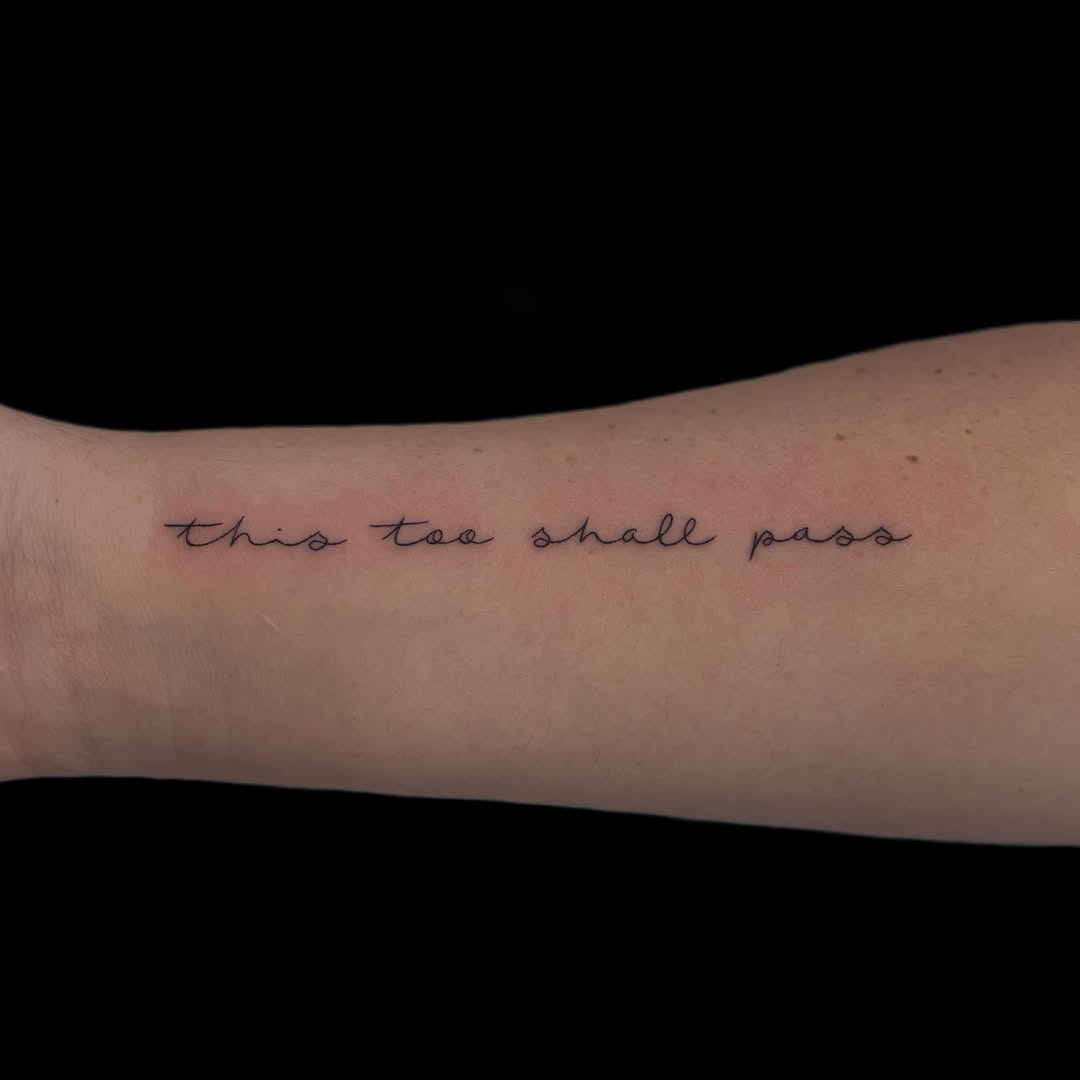 Tattoo by @uglyrileytattoo โ lettering_script, fine_line