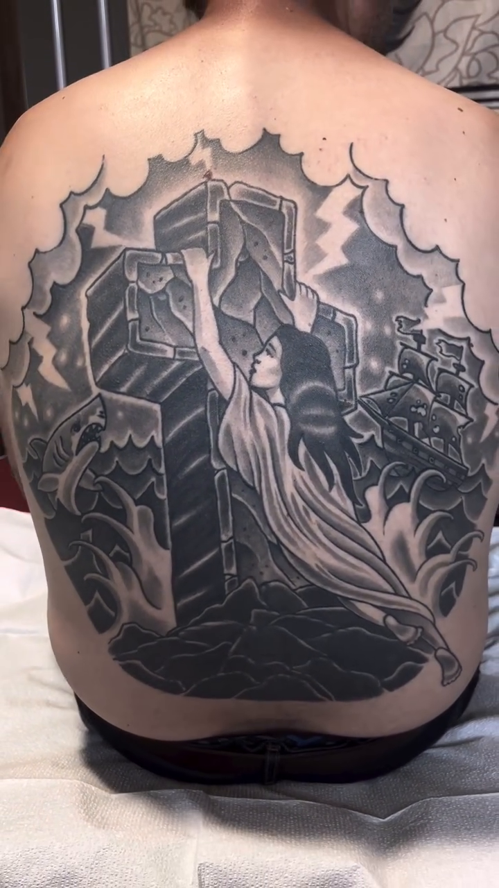 Tattoo by @tattoomike17 — black_and_grey, realism