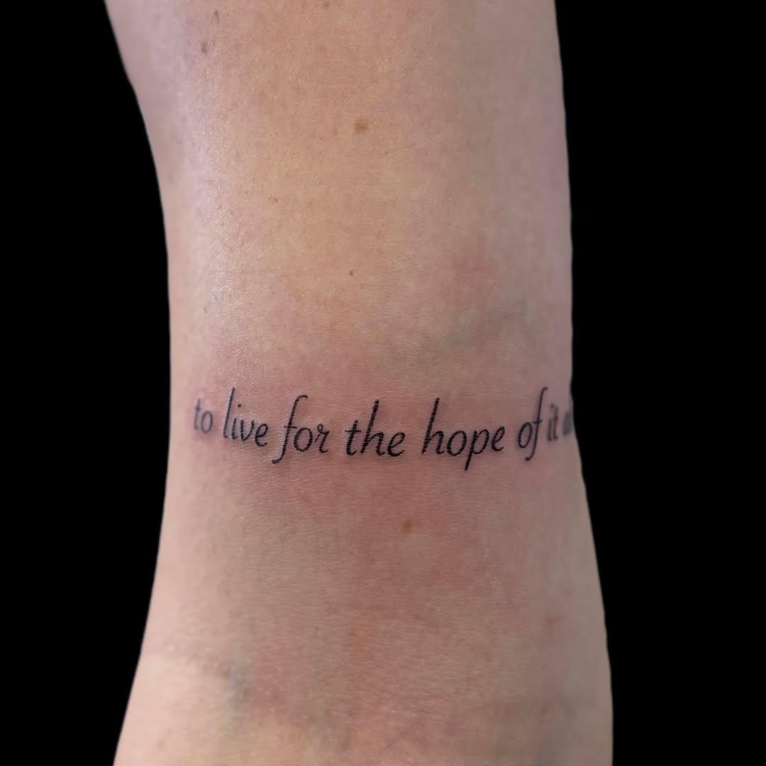 Tattoo by @uglyrileytattoo โ lettering_script, fine_line