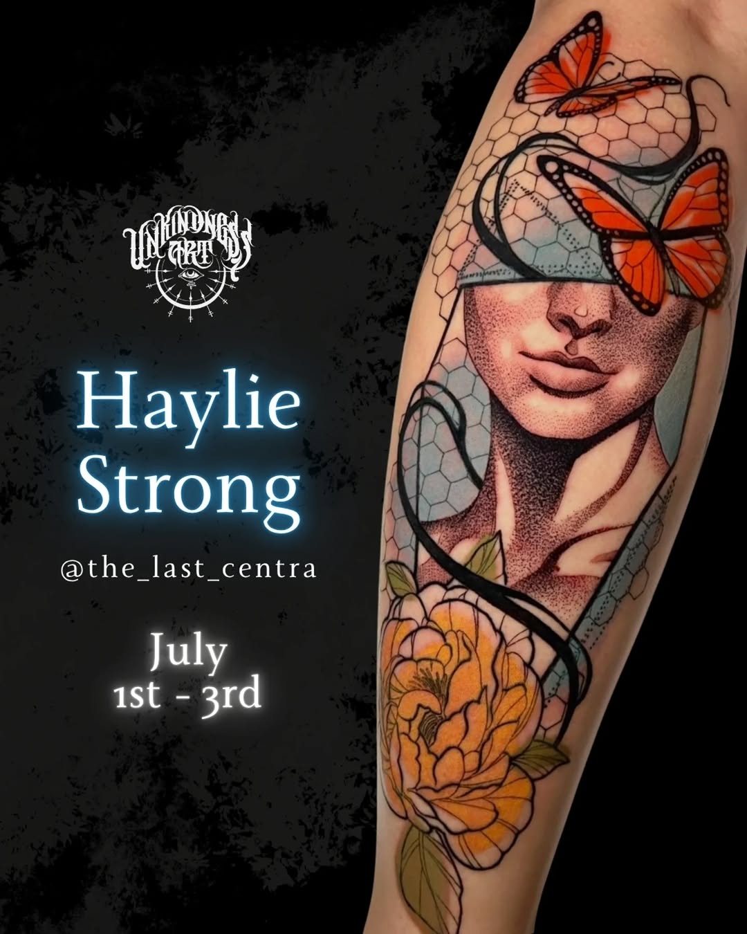 Tattoo by @the_last_centra — realism, dotwork