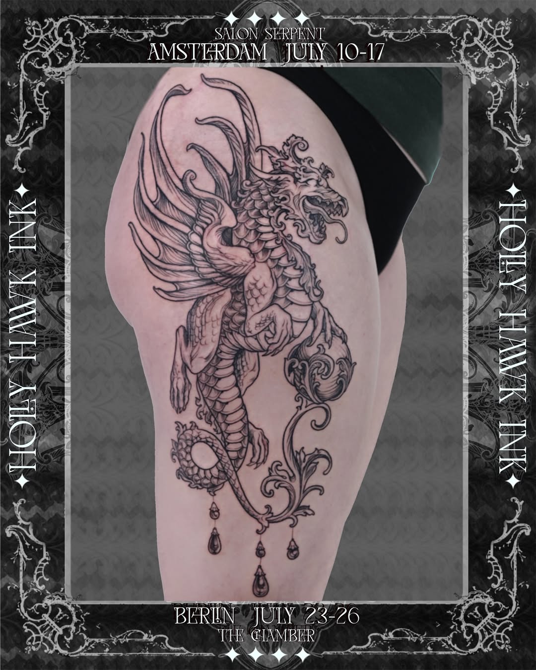 Tattoo by @hollyhawk.ink โ japanese_irezumi, black_and_grey