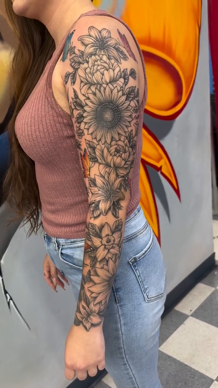 Tattoo by @mannytats — illustrative, black_and_grey