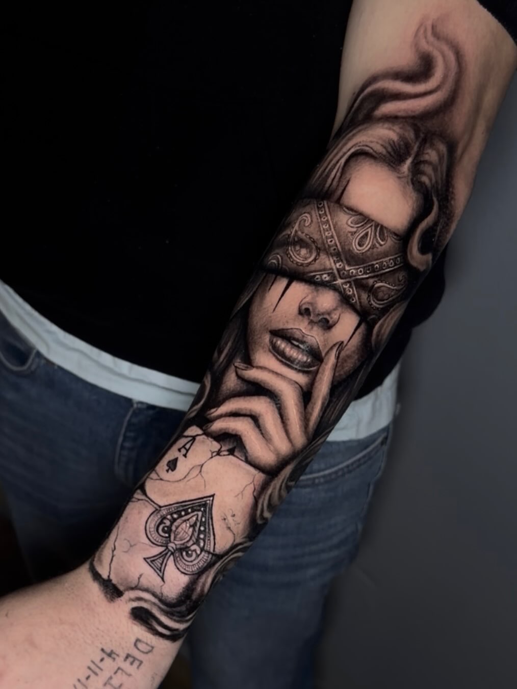 Tattoo by @burkes.body.graphic — black_and_grey, realism