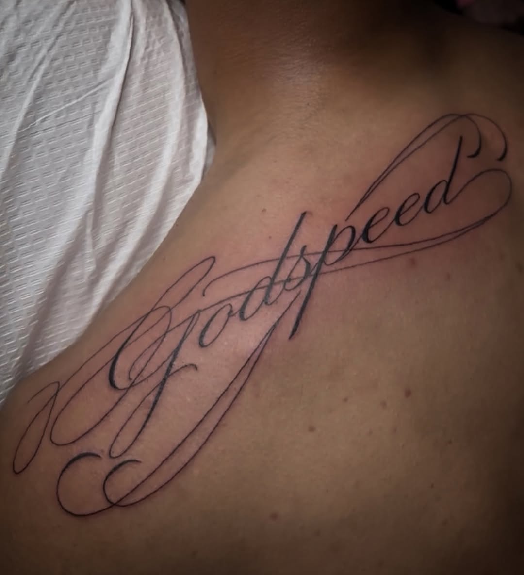 Tattoo by @inkby.lee โ lettering_script, fine_line