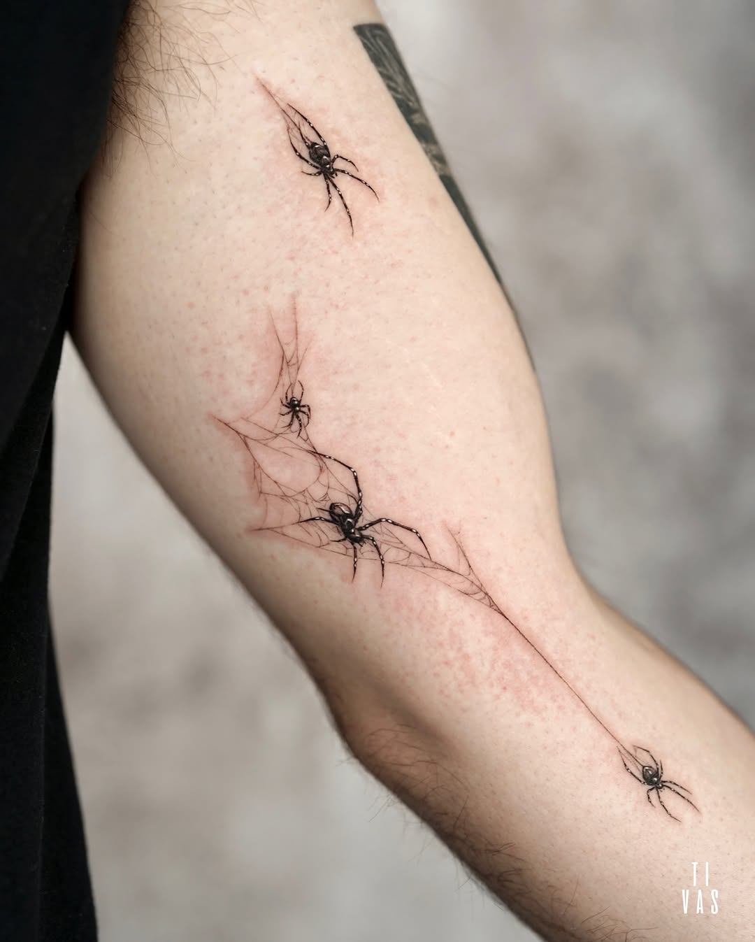 Tattoo by @tivas — fine_line, black_and_grey