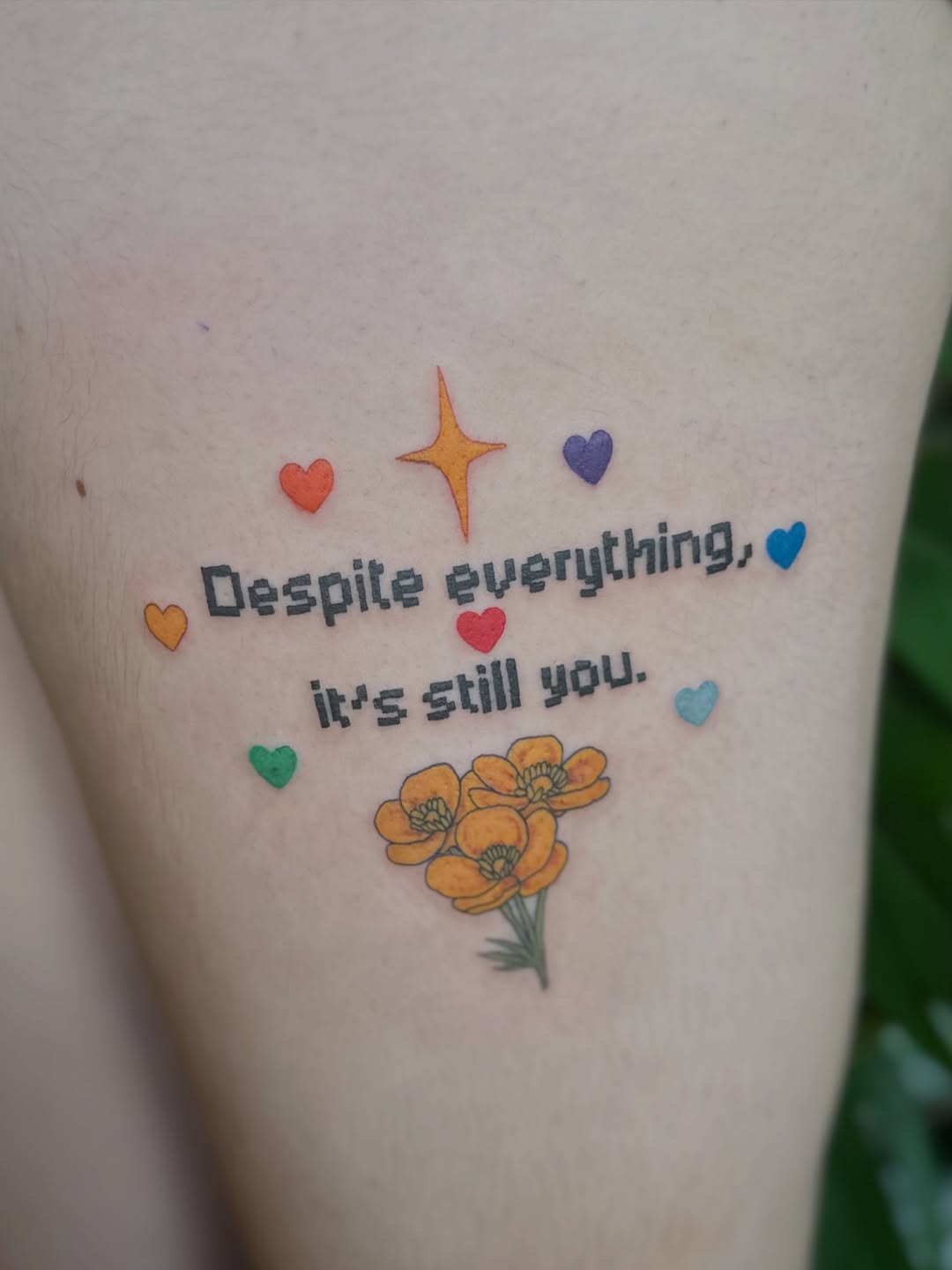 Tattoo by @sarahransom.tattoos — lettering_script, illustrative