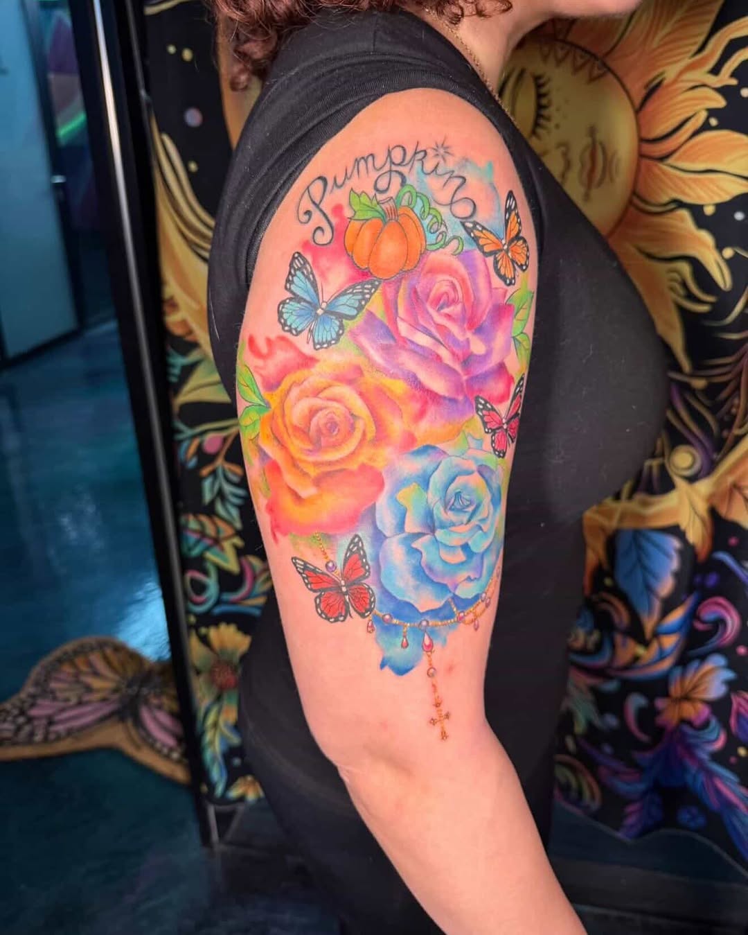 Tattoo by @millzyink — watercolor, lettering_script
