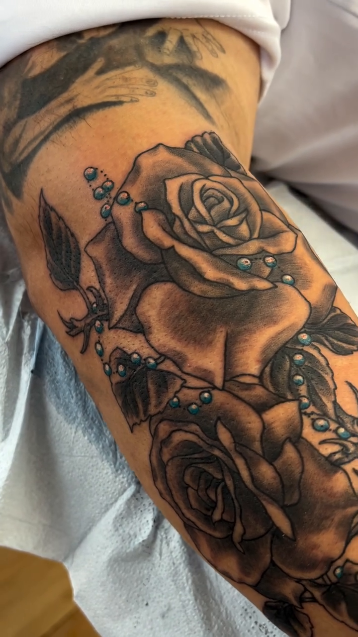 Tattoo by @matthewcrimtattoos — black_and_grey, realism