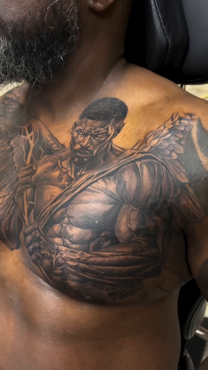 Tattoo by @inkheadtattoos — realism, black_and_grey