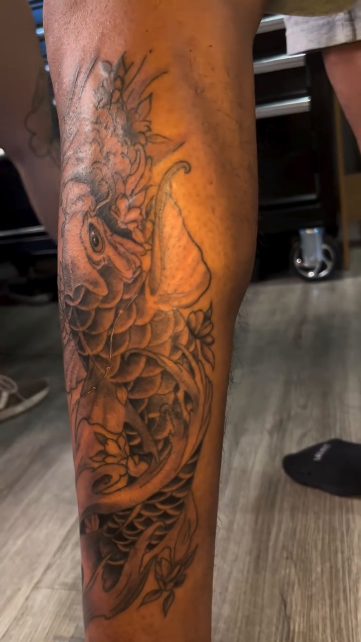 Tattoo by @otofernandez99 β japanese_irezumi, black_and_grey