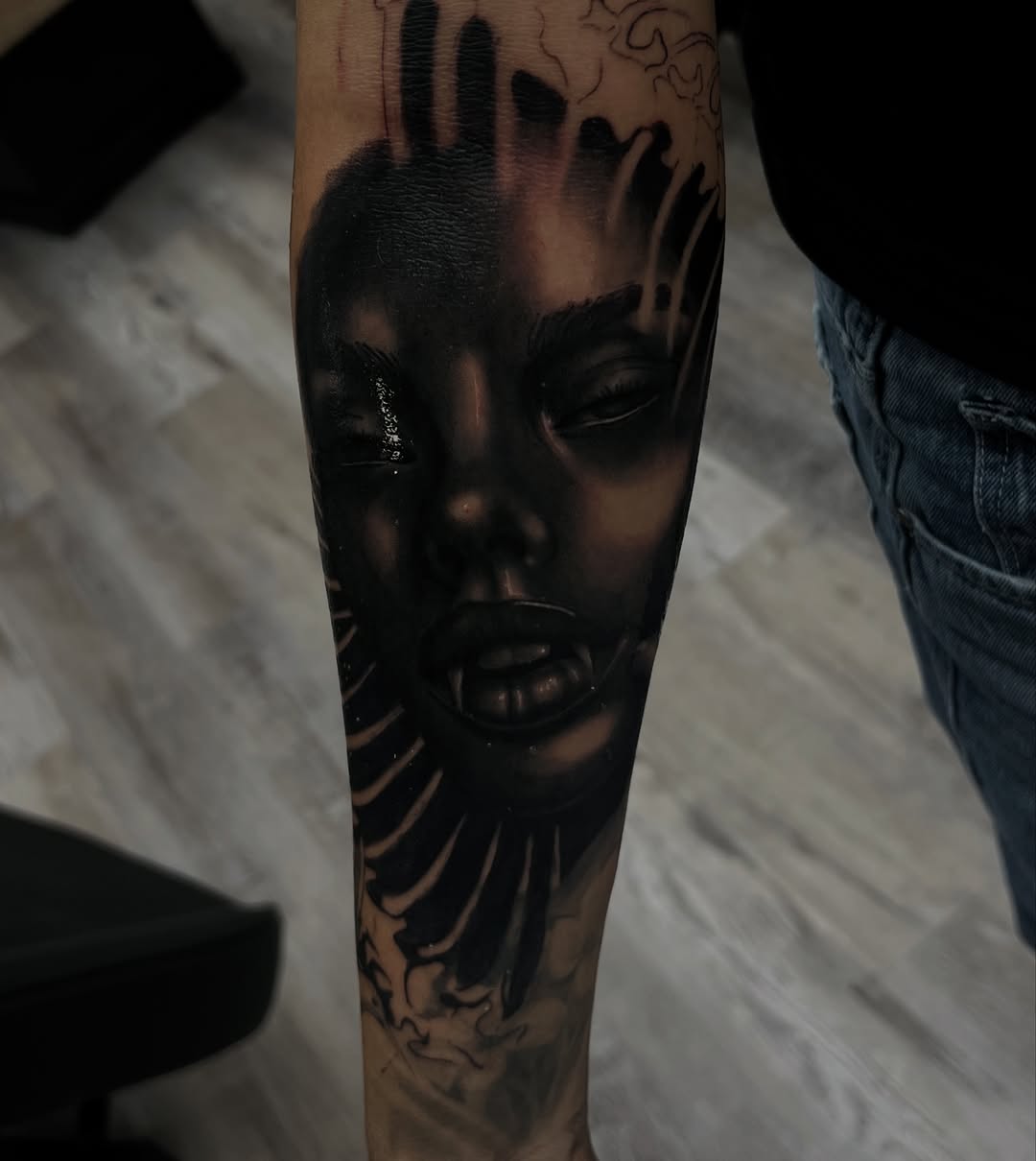 Tattoo by @lalyinkz — realism, dark_realism