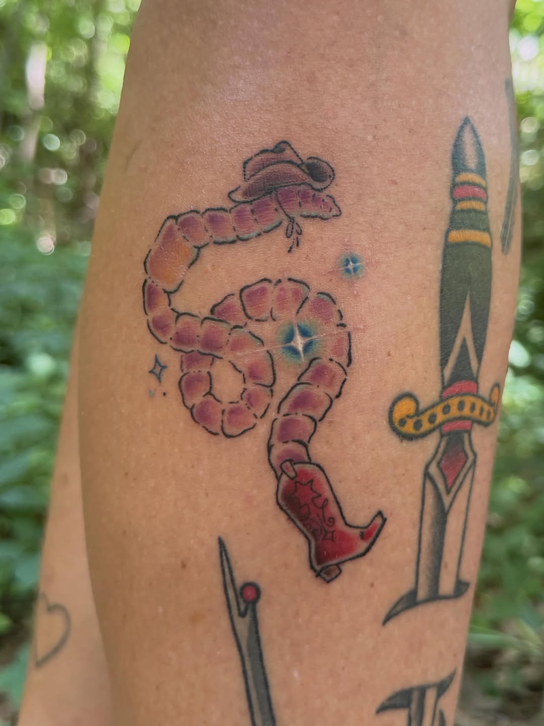 Tattoo by @frogtatz — american_traditional, illustrative