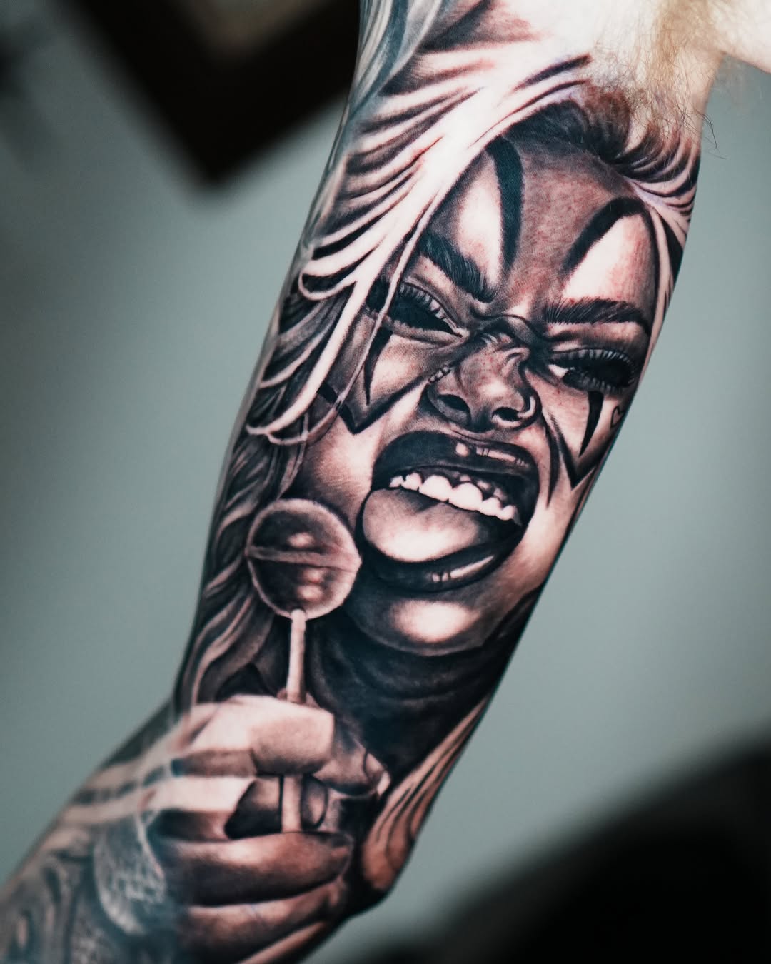 Tattoo by @mrdrextattoo โ realism, black_and_grey