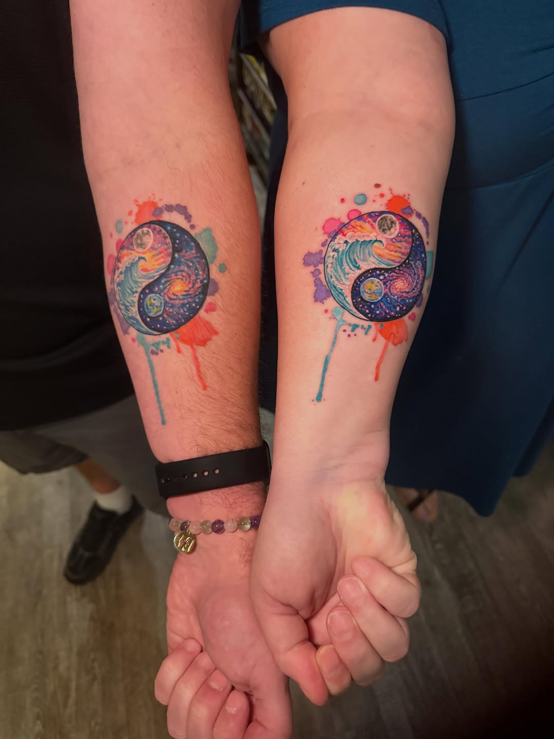 Tattoo by @stevielichous — watercolor, geometric