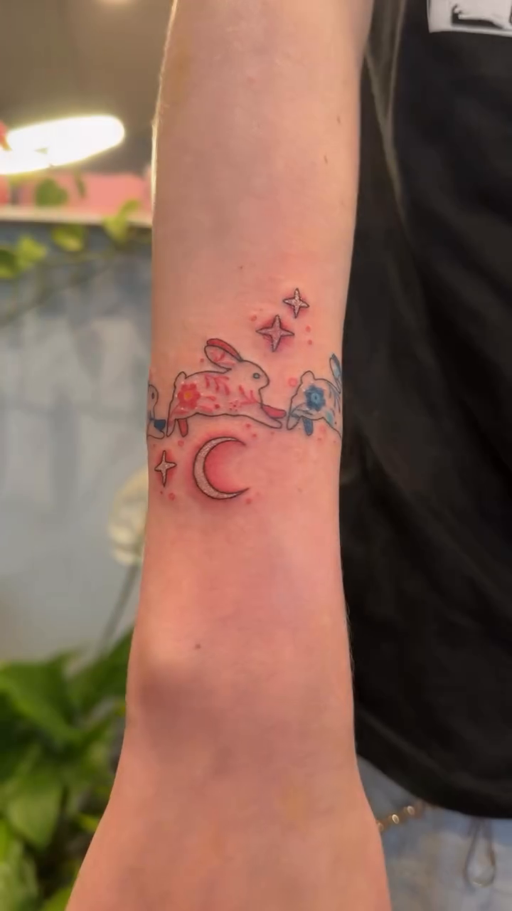 Tattoo by @bambee.tattoos — fine_line, anime