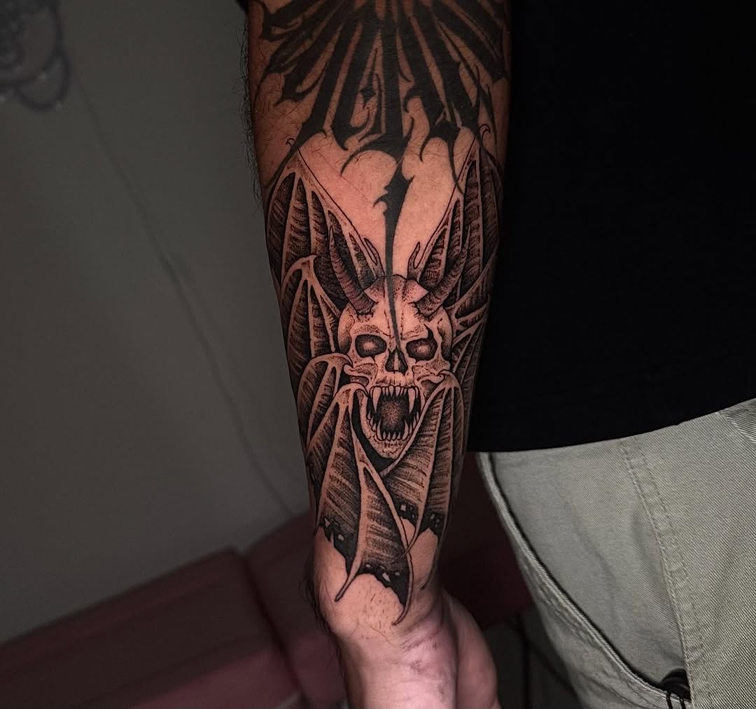 Tattoo by @noble.tattoos — black_and_grey, dark_realism