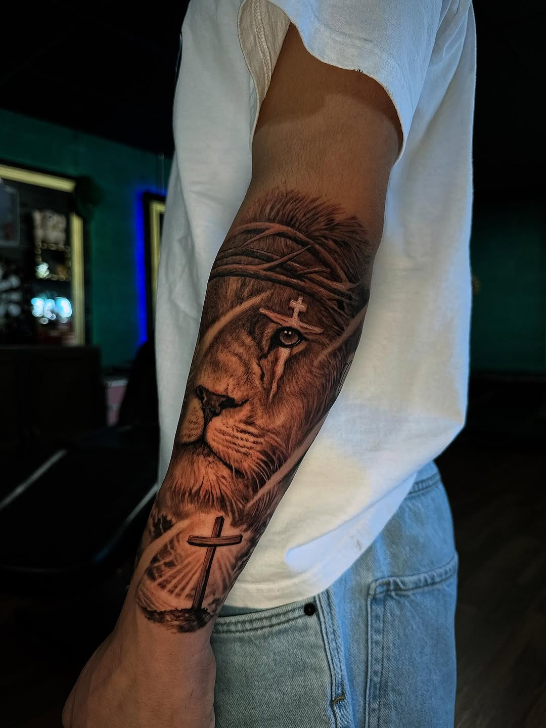 Tattoo by @marioflorestattoo — realism, black_and_grey