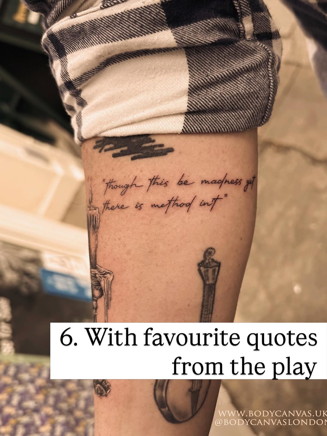 Tattoo by @margs_ink.girl โ lettering_script, black_and_grey