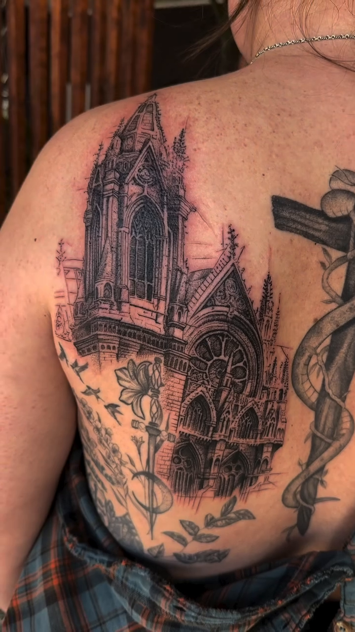 Tattoo by @tatsbyjameshix — black_and_grey