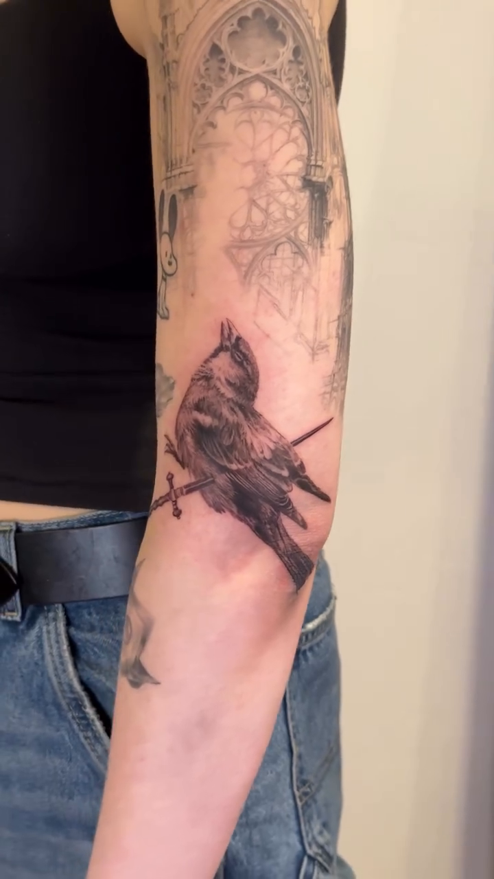 Tattoo by @paigejeantattoos — realism, black_and_grey