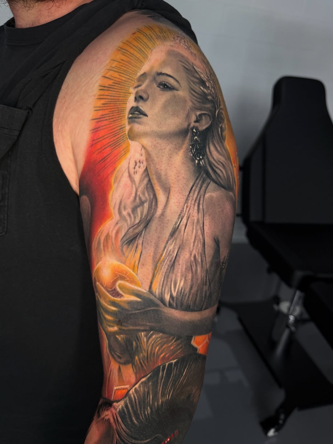 Tattoo by @dakcasetattoos — realism, black_and_grey