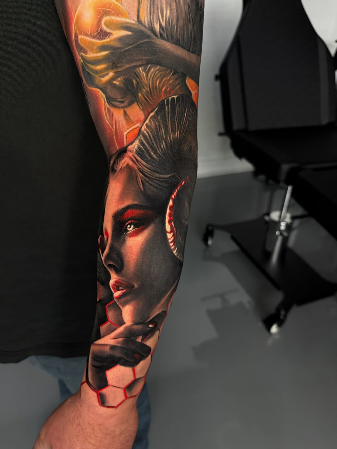 Tattoo by @dakcasetattoos — realism, dark_realism