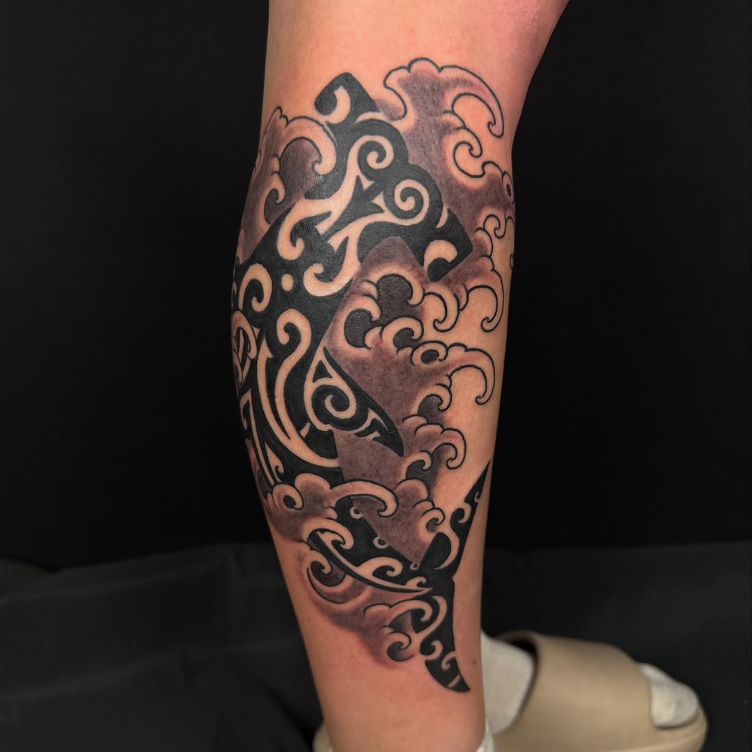 Tattoo by @leifhansentattooer — tribal, blackwork