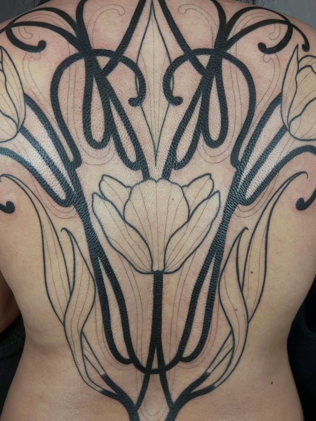 Tattoo by @kay.inkss — illustrative, blackwork