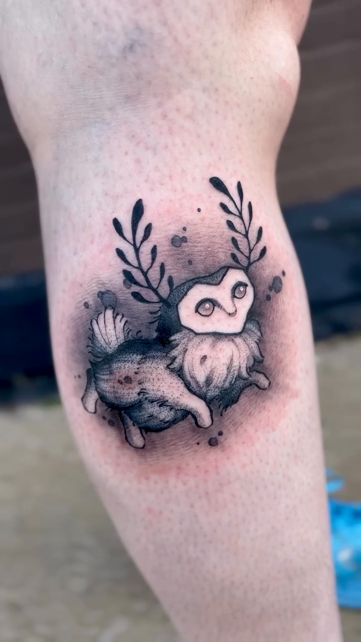 Tattoo by @trogdor_tattoo — illustrative, black_and_grey