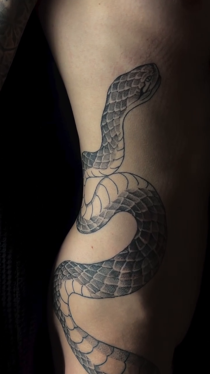 Tattoo by @erinncreates — black_and_grey, realism