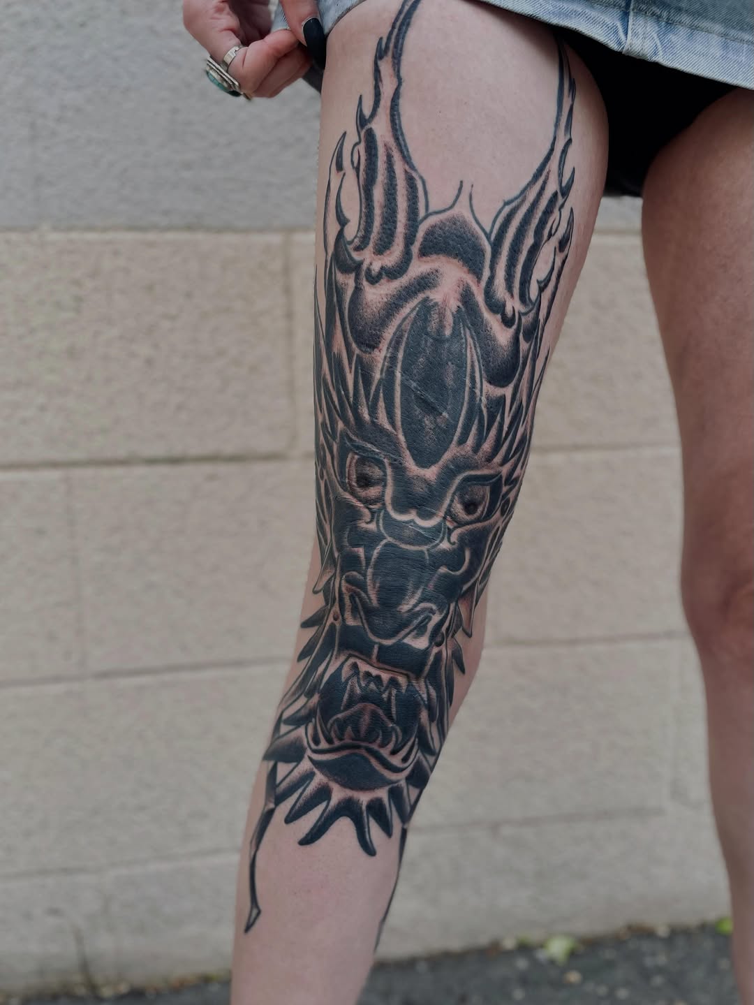 Tattoo by @cxvlba — blackwork, illustrative