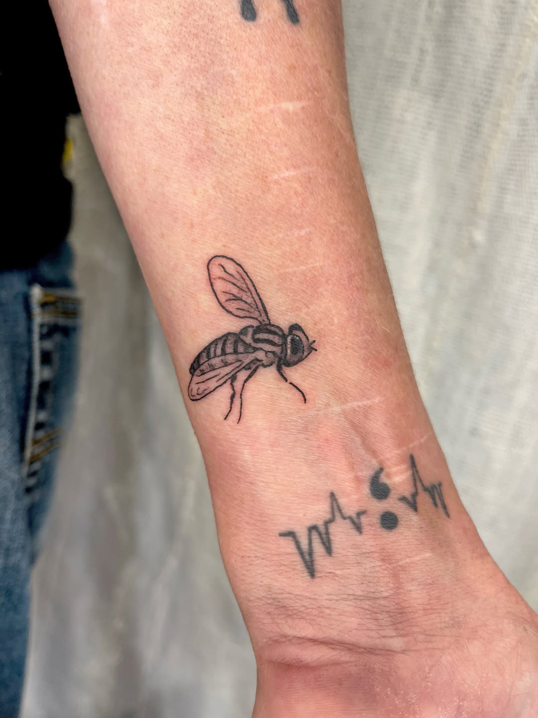 Tattoo by @maris_hare — black_and_grey