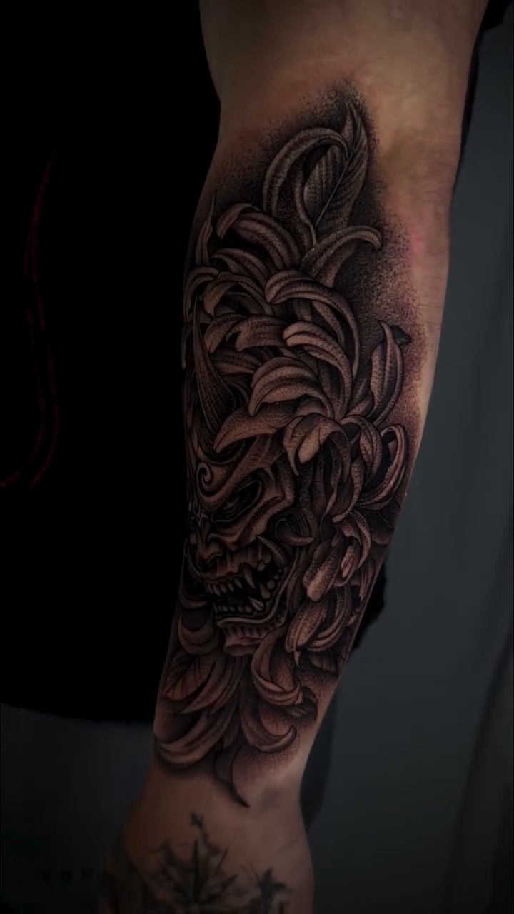 Tattoo by @drew_romero_tattoos โ japanese_irezumi, black_and_grey