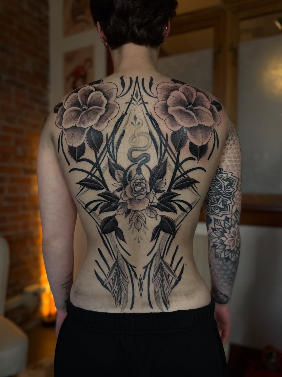 Tattoo by @cjamtattoos — black_and_grey, illustrative