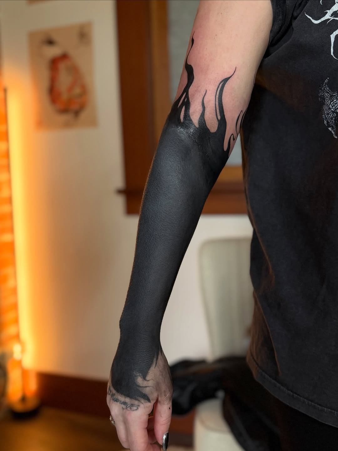 Tattoo by @cjamtattoos — blackwork, illustrative