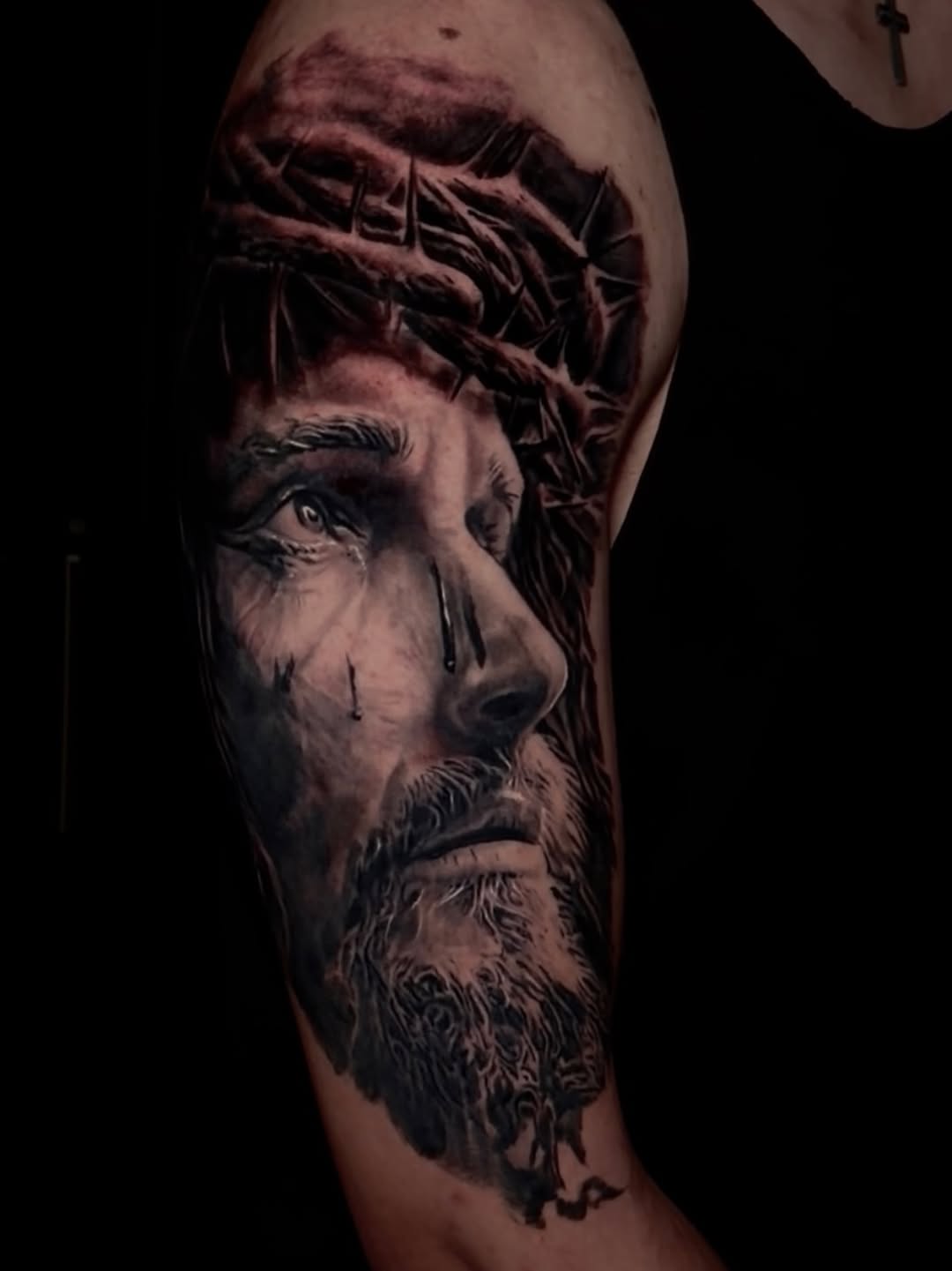 Tattoo by @kmoore_tattoos — realism, black_and_grey