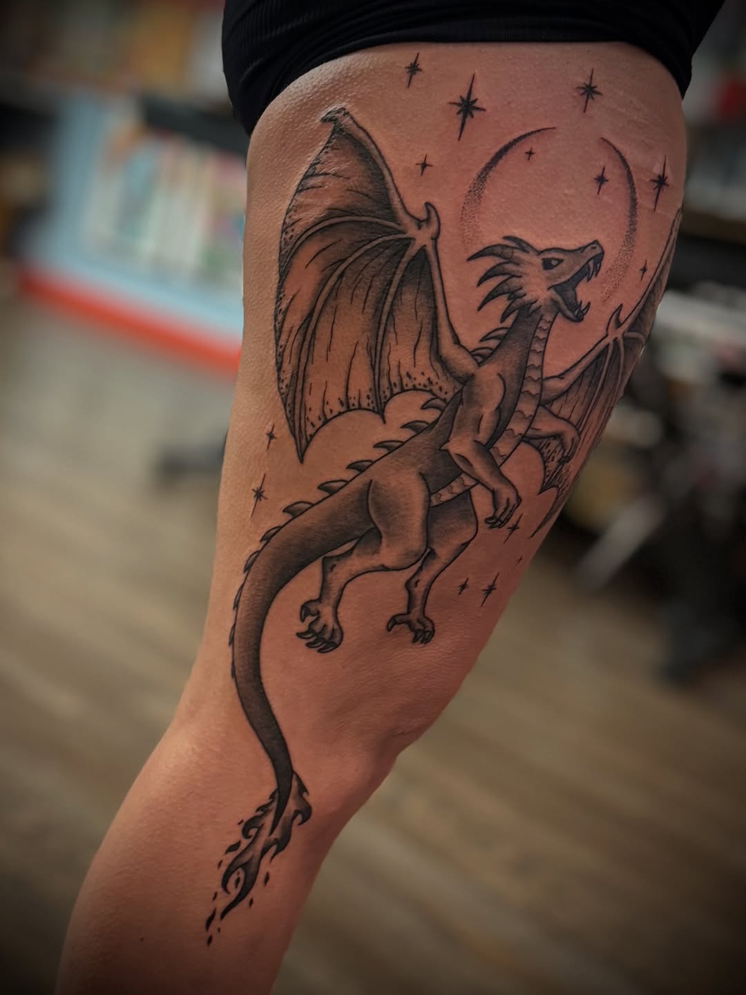 Tattoo by @jaybeetattoo — black_and_grey