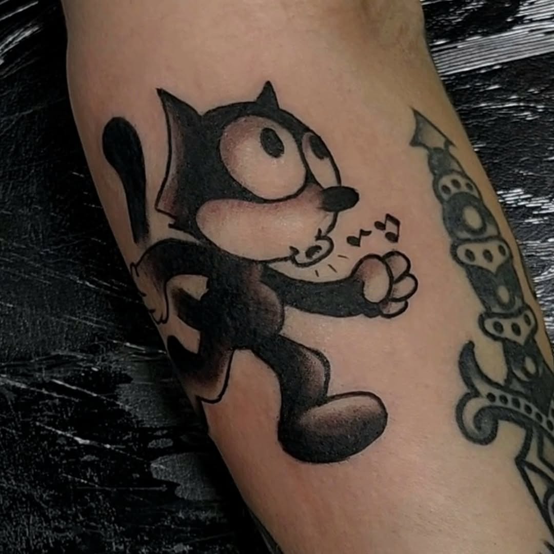 Tattoo by @sweaty.puff — illustrative, black_and_grey