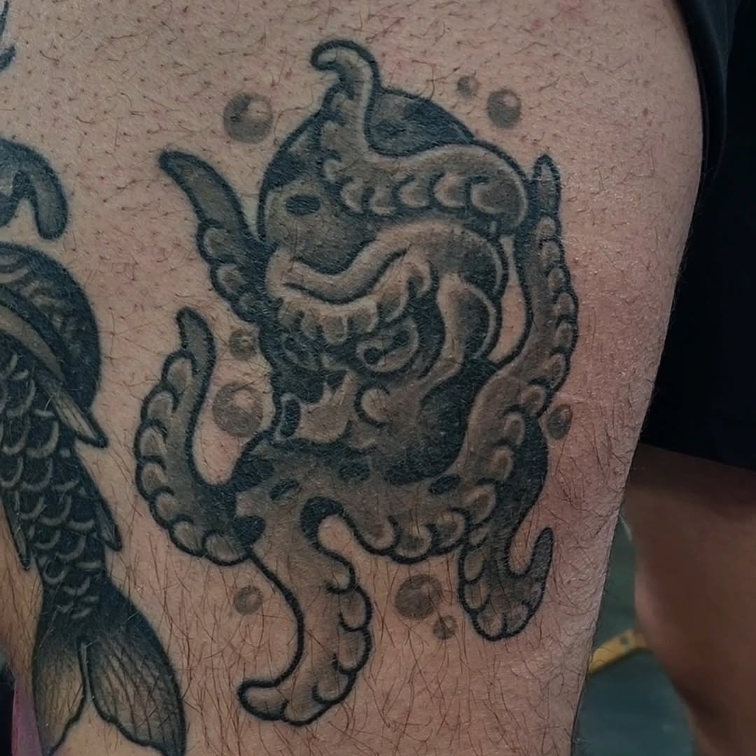 Tattoo by @sweaty.puff — japanese_irezumi, black_and_grey