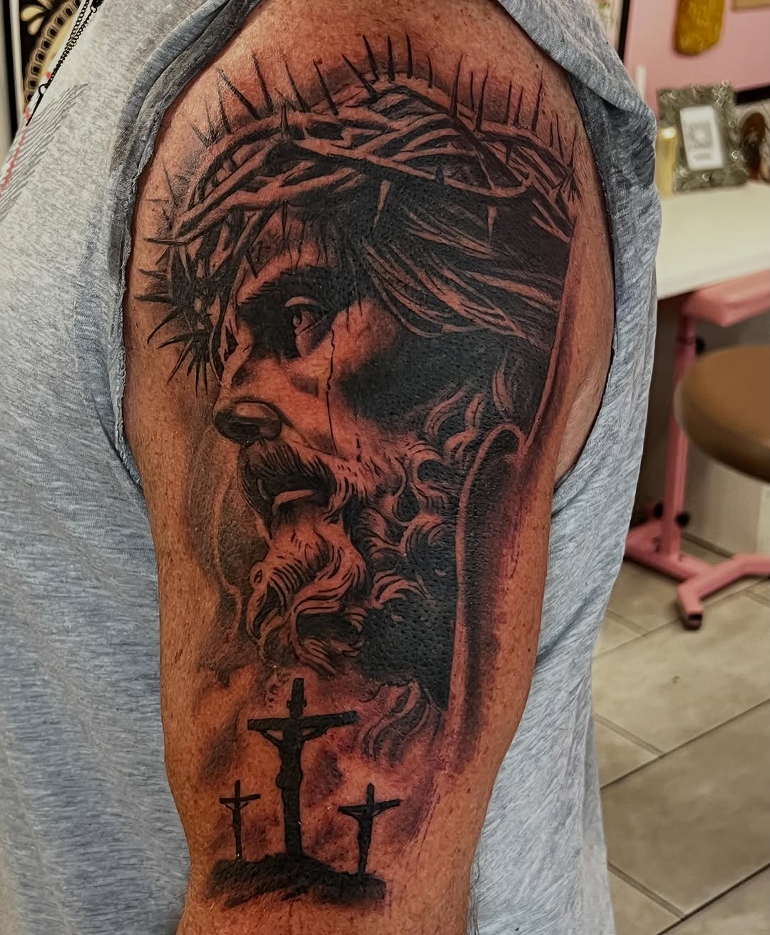 Tattoo by @tattoosbylevi — realism, black_and_grey