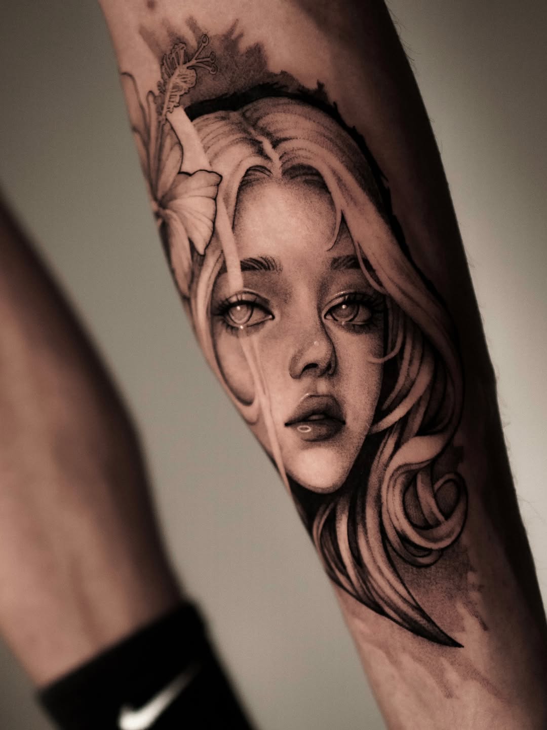 Tattoo by @leonova.tattoo — realism, black_and_grey
