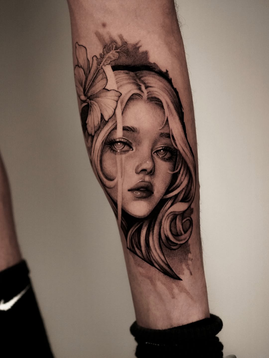 Tattoo by @leonova.tattoo — realism, black_and_grey