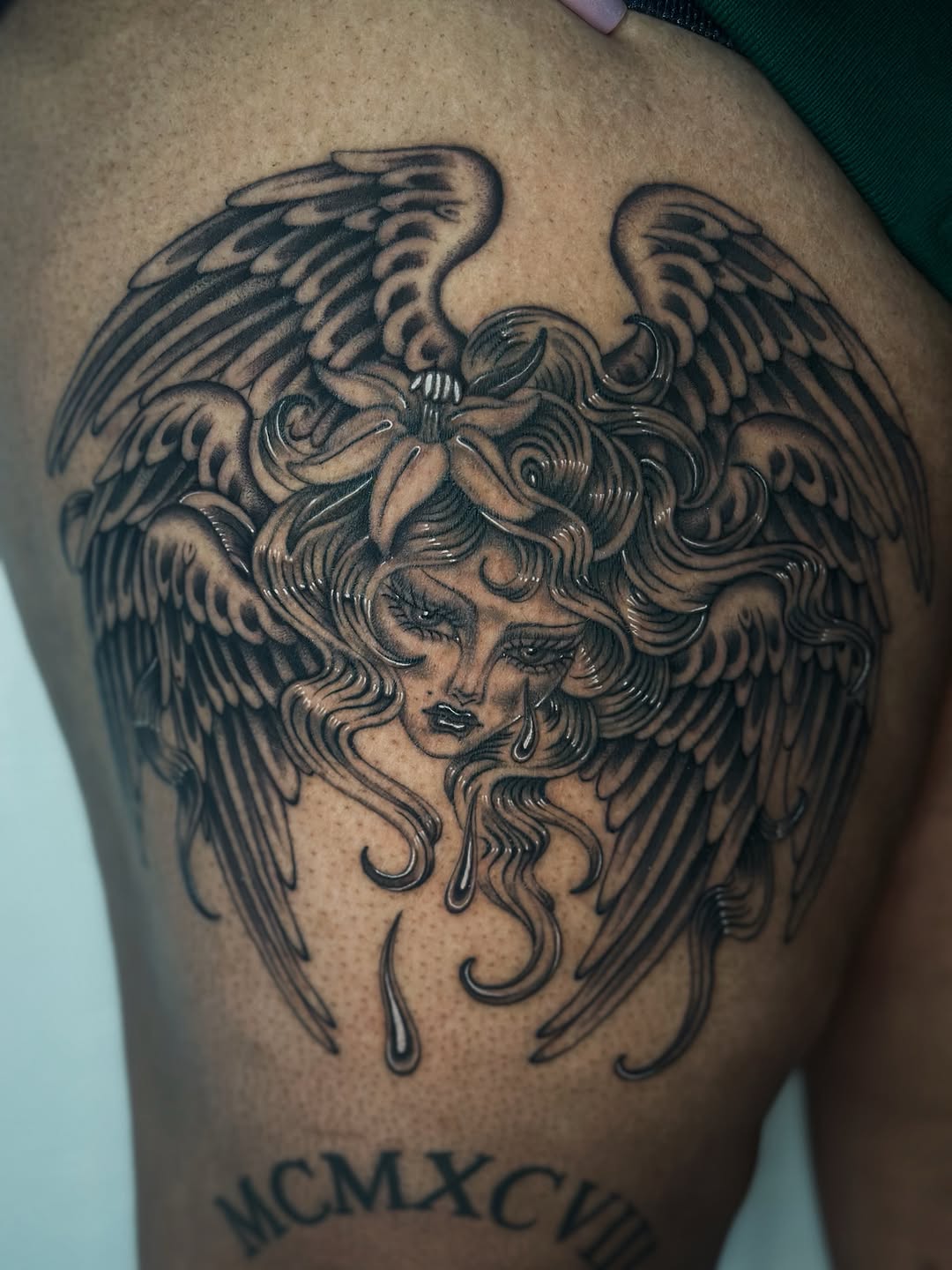 Tattoo by @laurynjenesis — black_and_grey, realism